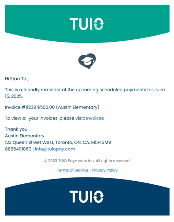 What Automated Emails Does TUIO Send to Parents?